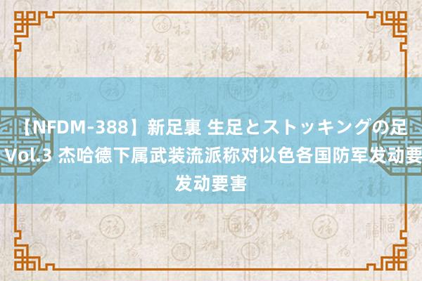 【NFDM-388】新足裏 生足とストッキングの足裏 Vol.3 杰哈德下属武装流派称对以色各国防军发动要害