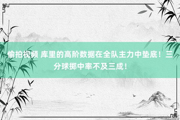 偷拍视频 库里的高阶数据在全队主力中垫底！三分球掷中率不及三成！