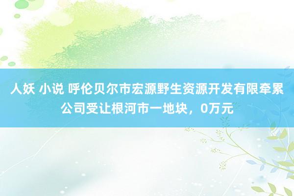 人妖 小说 呼伦贝尔市宏源野生资源开发有限牵累公司受让根河市一地块，0万元